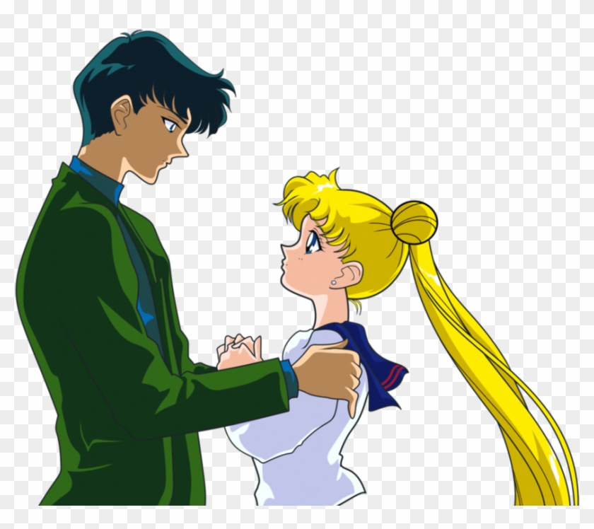 Mamoru Chiba And Usagi Tsukino Kiss By Jackowcastillo - Sailor Moon Usagi And Mamoru Png Clipart #5548333