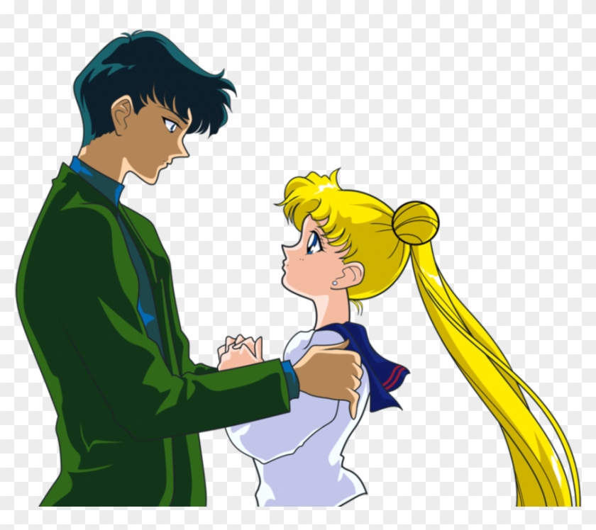 Mamoru Chiba And Usagi Tsukino Kiss By Jackowcastillo - Sailor Moon Usagi And Mamoru Png Clipart