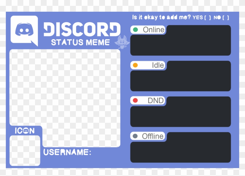 Discord Status Meme - Discord Online Status Meme Clipart #5548906