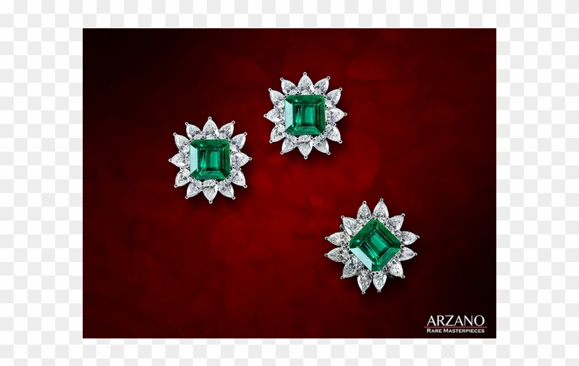 Arzano Emerald Ring And Earrings - Emerald Clipart