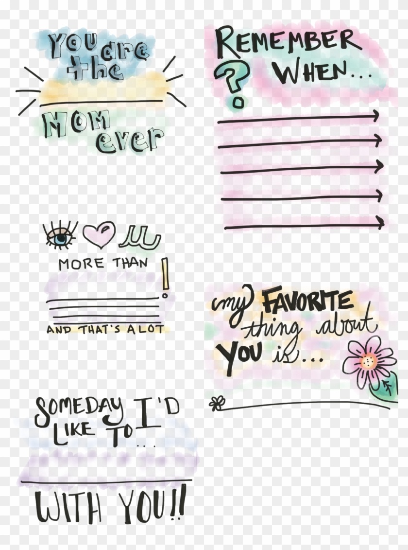 Hand Drawn Mother's Day Notes - Calligraphy Clipart #5550875