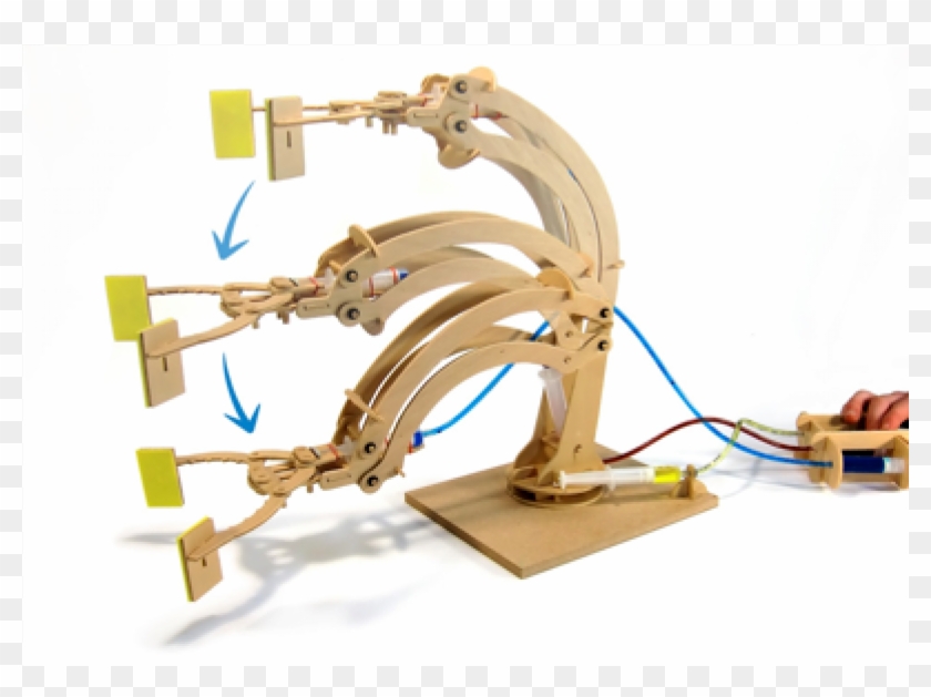 Hydraulic Robotic Arm Wooden Kit - Hydraulic Powered Robotic Arm Work Clipart #5551366