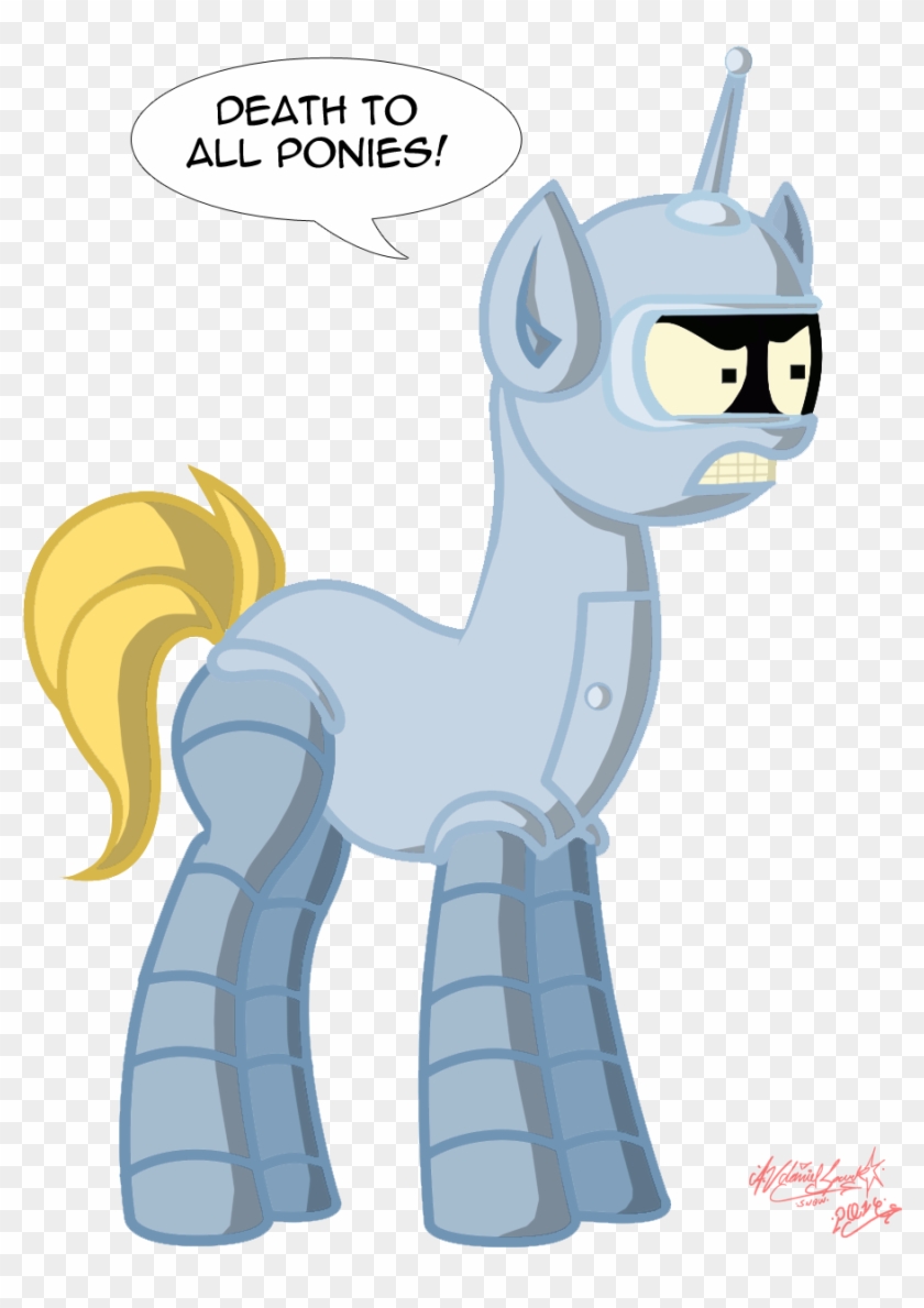 Artist Zsparkonequus Bender Bending Rodriguez Crossover - Cartoon Clipart #5551742