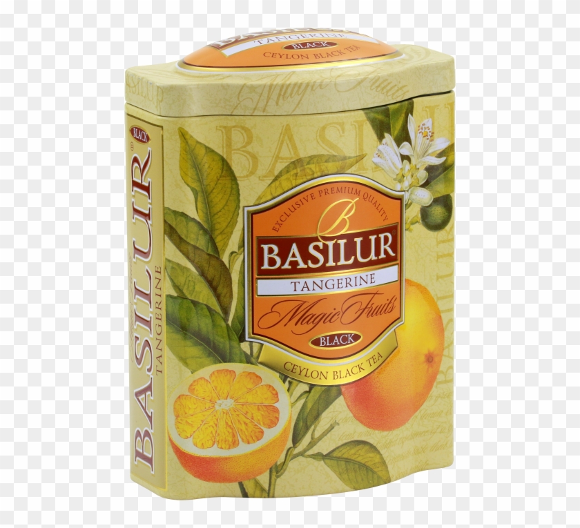 Basilur Tangerine Packet Metal Tin Loose Leaf 100g - Juicebox Clipart