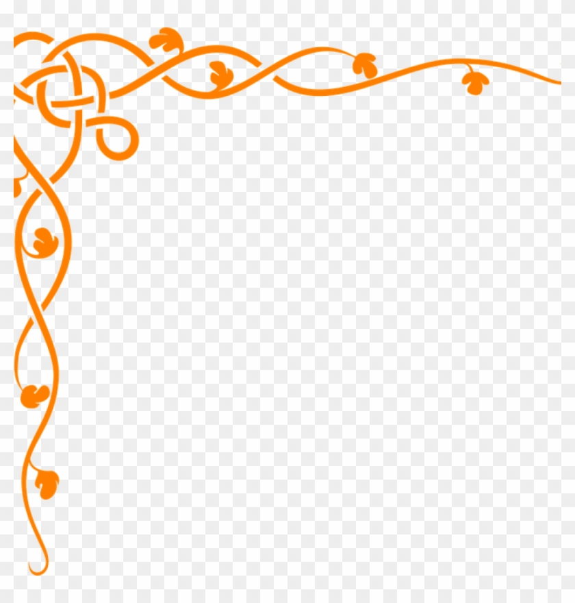 Corner Page Borders Flower Page Border Free Vector - Gold Border Design Png Clipart