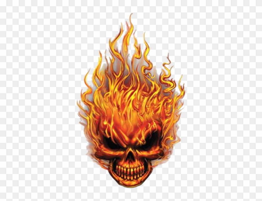 #skulls #skull #fire - Skull On Fire Tattoos Clipart #5552829