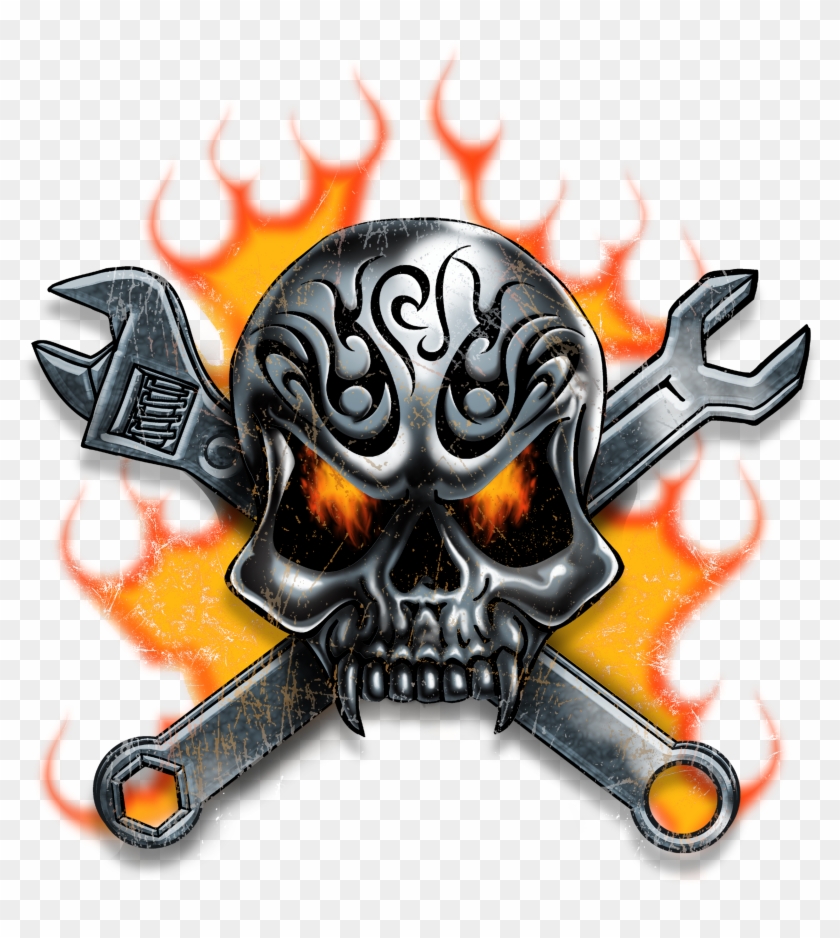 Spiral Direct Skull Blast Mens Hoody Tattoo Fire Skull - T-shirt Clipart