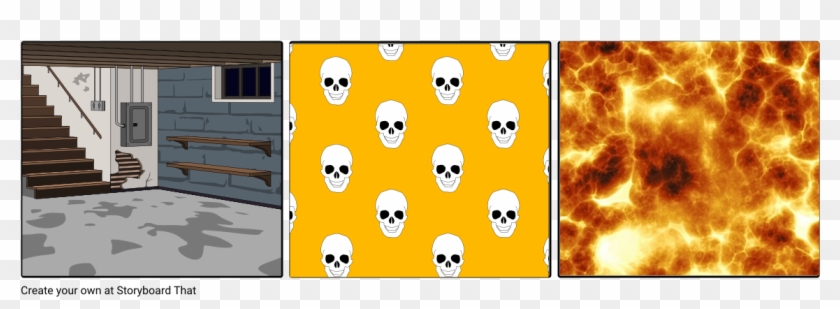 Stairs,skull, Fire - Geology Storyboards Clipart #5553109