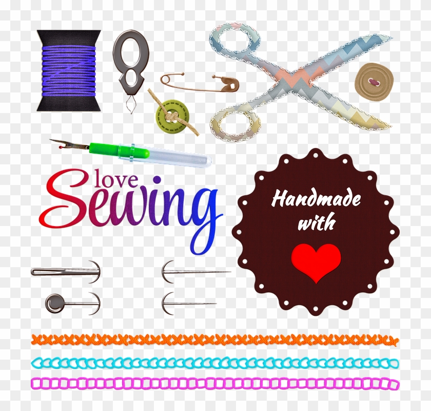 Sewing Buttons Sewing Notions Sewing Stitches - Heart Clipart #5553145