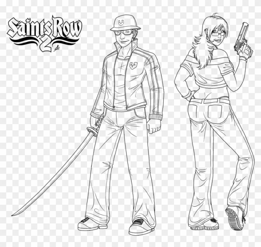 Saints Row Coloring Pages 2 By Katherine - Saints Row Coloring Pages Clipart #5555182