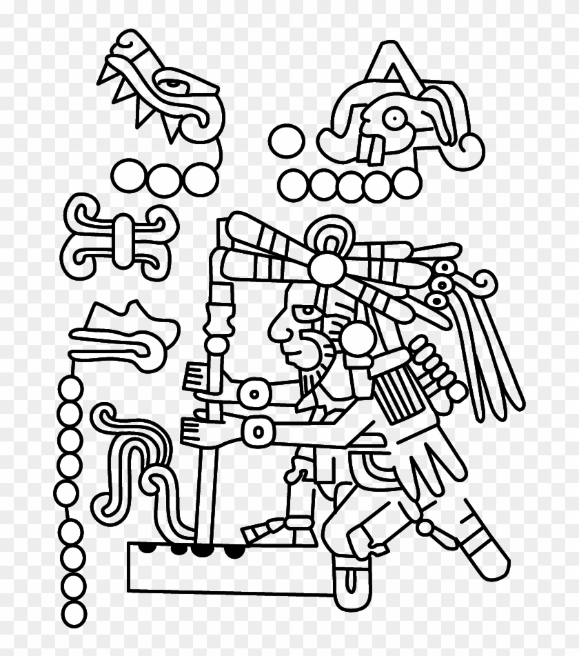 Dios Quetzalcoatl O Señor 4 Viento Realizando La Primer - Glifo Del Fuego Nuevo Clipart #5555306