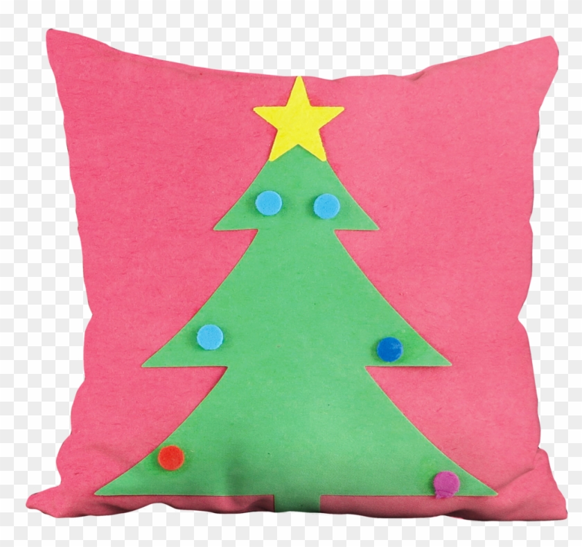 Christmas Tree With Star Pillow - Christmas Tree Clipart #5555517