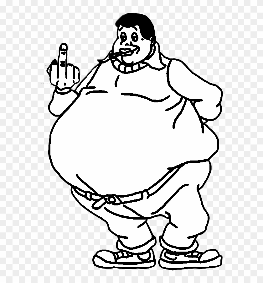 Fat Albert - Fat Person Coloring Page Clipart #5555830