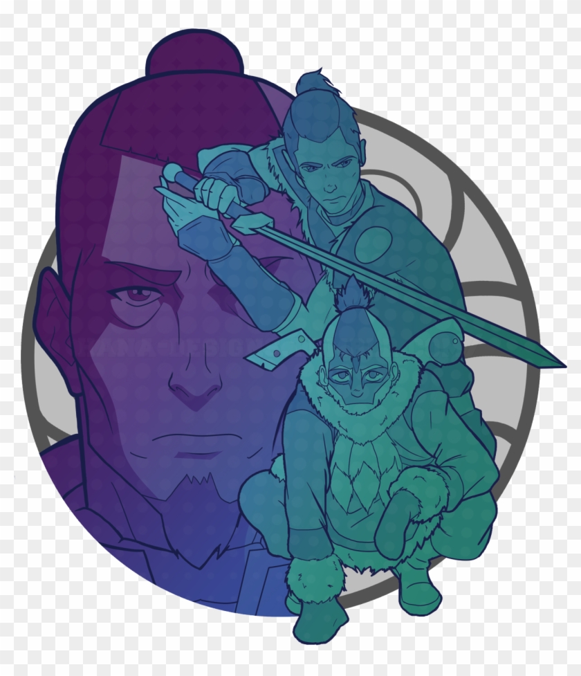 Design Sokka Avatar Atla Print Katara Graphic Design - Sokka Clipart #5555860