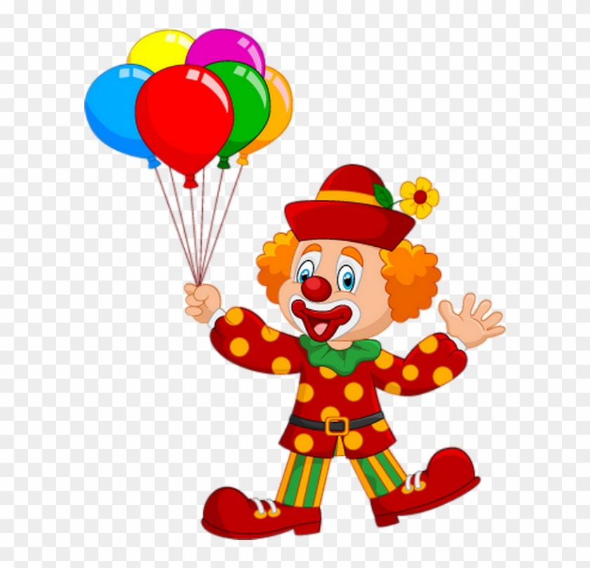 Dessin Clown Et Ballons Clipart