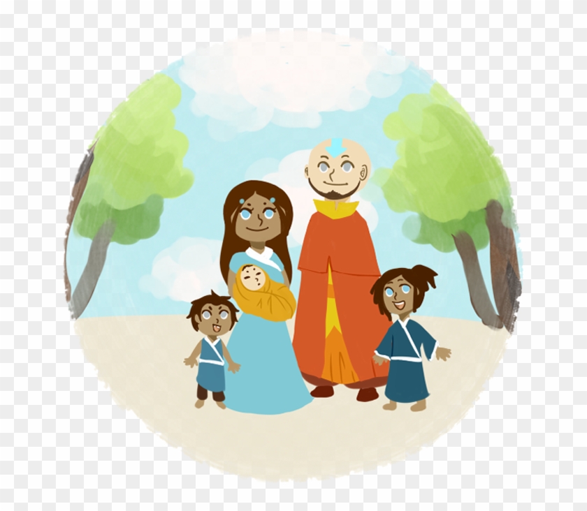 My Art Aang Katara Avatar The Last Airbender Kataang - Cartoon Clipart #5556439