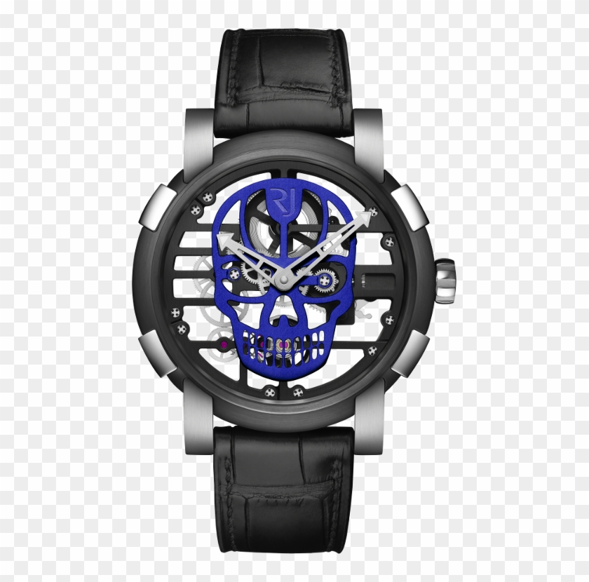 Romain Jerome Skylab 48 Speed Metal Blue Skull Rj - Romain Jerome Skull Watch Clipart #5556595