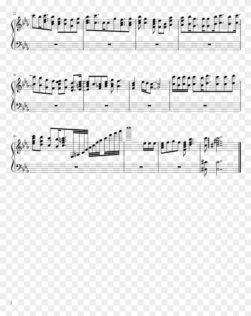 Konna Sekai, Shiritakunakatta Sheet Music 2 Of 2 Pages - 歸 去 來 兮 钢琴 谱 Clipart