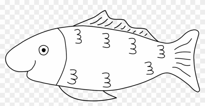 Ausmalbild Coloring Book Fish Drawing Template - April Fish Clipart