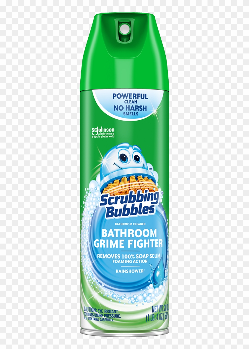 Grime Fighter Aerosol Rainshower - Scrubbing Bubbles Bathroom Grime Fighterrainshower Clipart #5557555