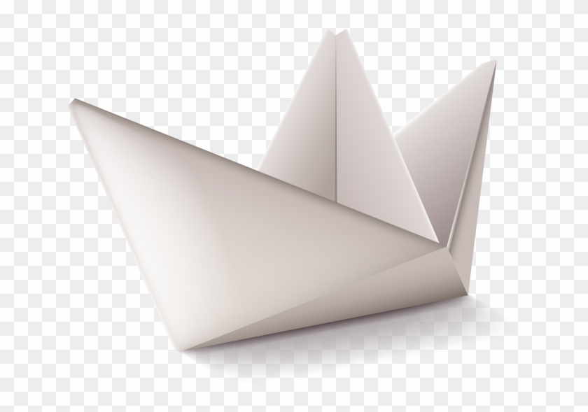 Leader Vector Origami Boat - Construction Paper Clipart