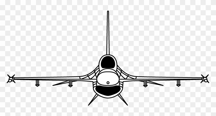 F16 - F 16 Front Silhouette Clipart