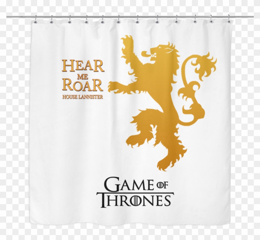 Game Of Thrones Shower Curtain House Lannister Hear - Game Of Thrones Symbols Lannister Clipart #5558578