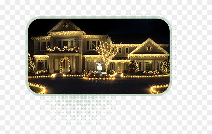 Home - Big House Christmas Lights Clipart #5558847