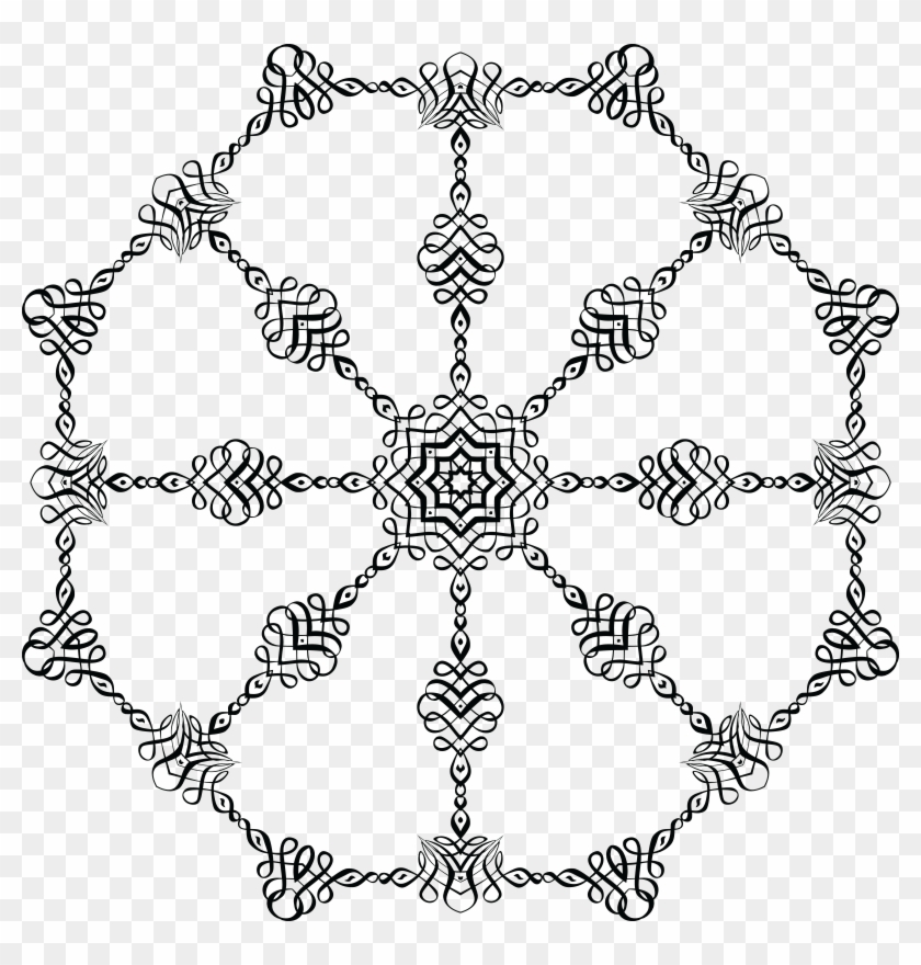 Free Clipart Of A Black And White Calligraphic Circle - Rune Terror - Png Download #5558921