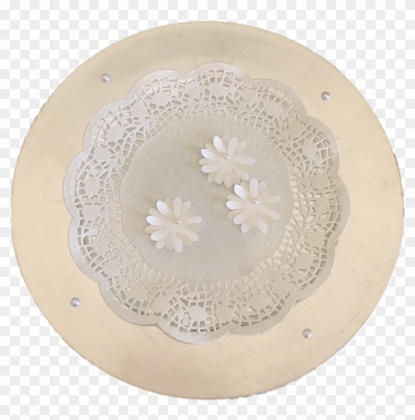 Silver White Doily - Placemat Clipart