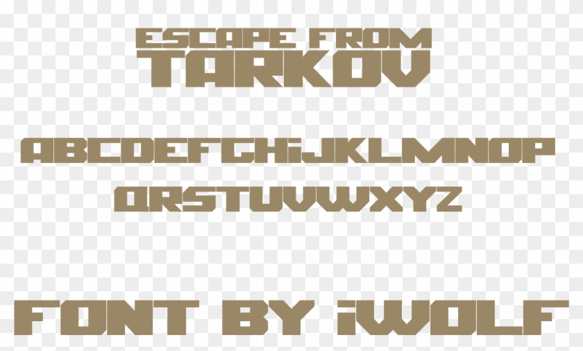 Escape From Tarkov Font , Png Download - Escape From Tarkov Font Clipart #5560062