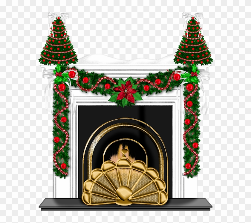 Christmas Fireplace • Clipart #5560600
