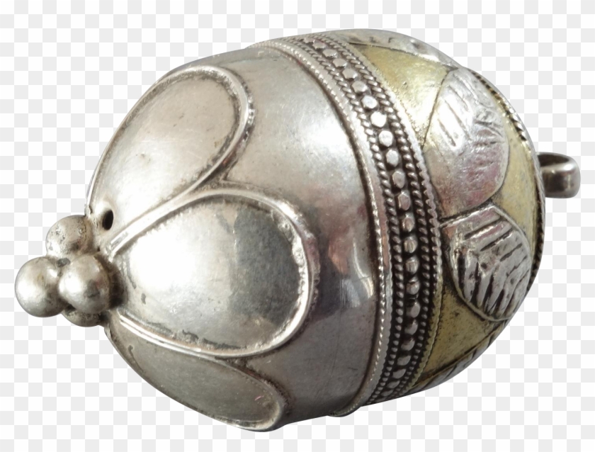 Large Antique Low Grade Silver Button 1 1/4' - Bead Clipart #5561315