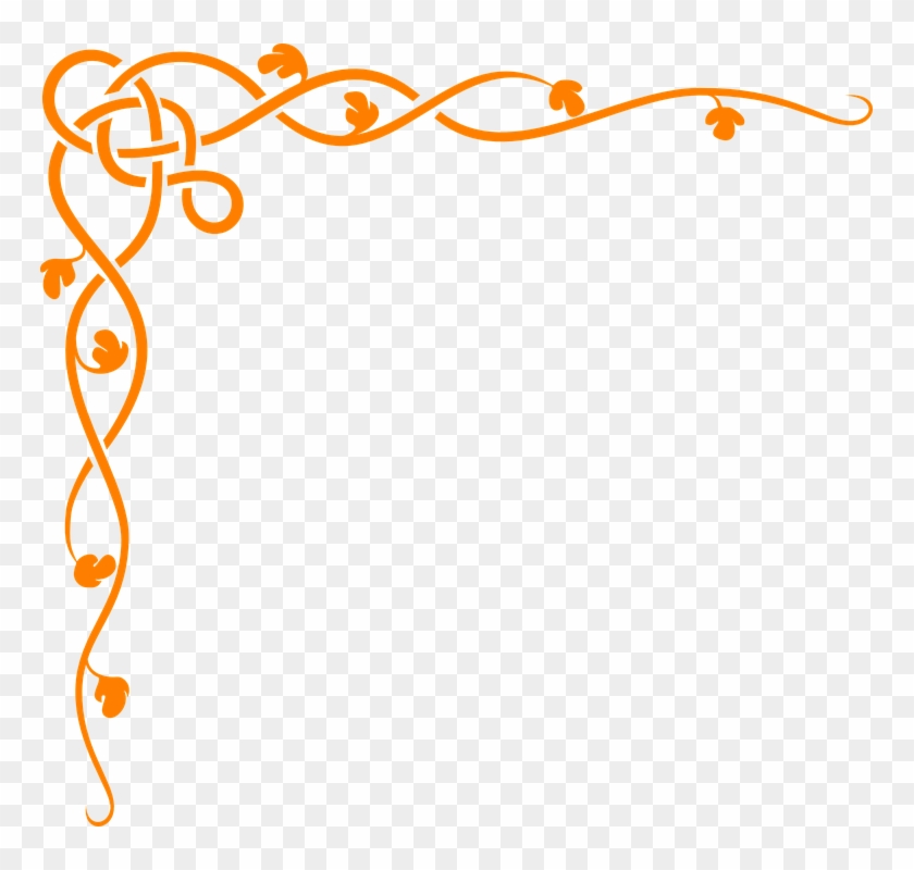 Corner Page Borders Flower Page Border Free Vector - Gold Borders Clipart - Png Download