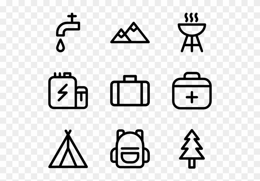 Camping - Plumbing Icons Clipart #5564608