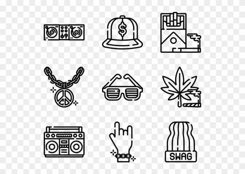 Hip Hop - Cute Plane Icon Transparent Background Clipart #5564886