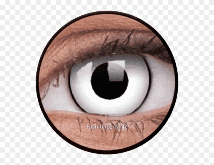 Crazy Lens - White Zombie - Contact Lenses Clipart #5565158