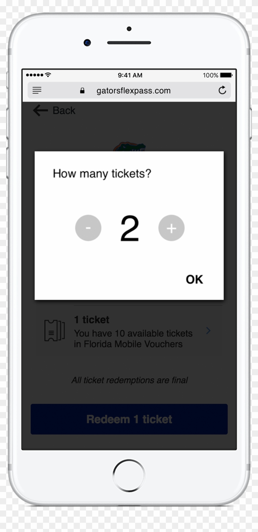 Adjust The Amount Of Tickets You Want To Redeem Using - Mobile Phone Clipart #5565676