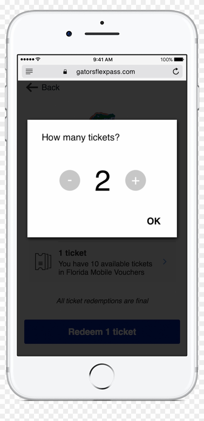 Adjust The Amount Of Tickets You Want To Redeem Using - Mobile Phone Clipart