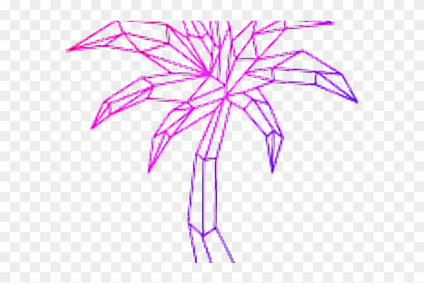 Vaporwave Clipart Aesthetic Art - Vaporwave Palm Tree Png Transparent Png #5567788