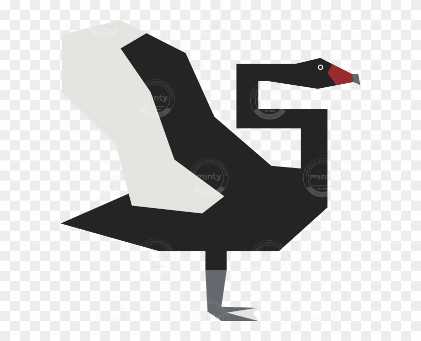 Black Swan - Origami Clipart