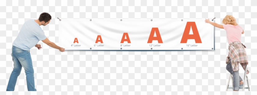 Vinyl Banner Dimensions - Banner Text Size Clipart #5568196