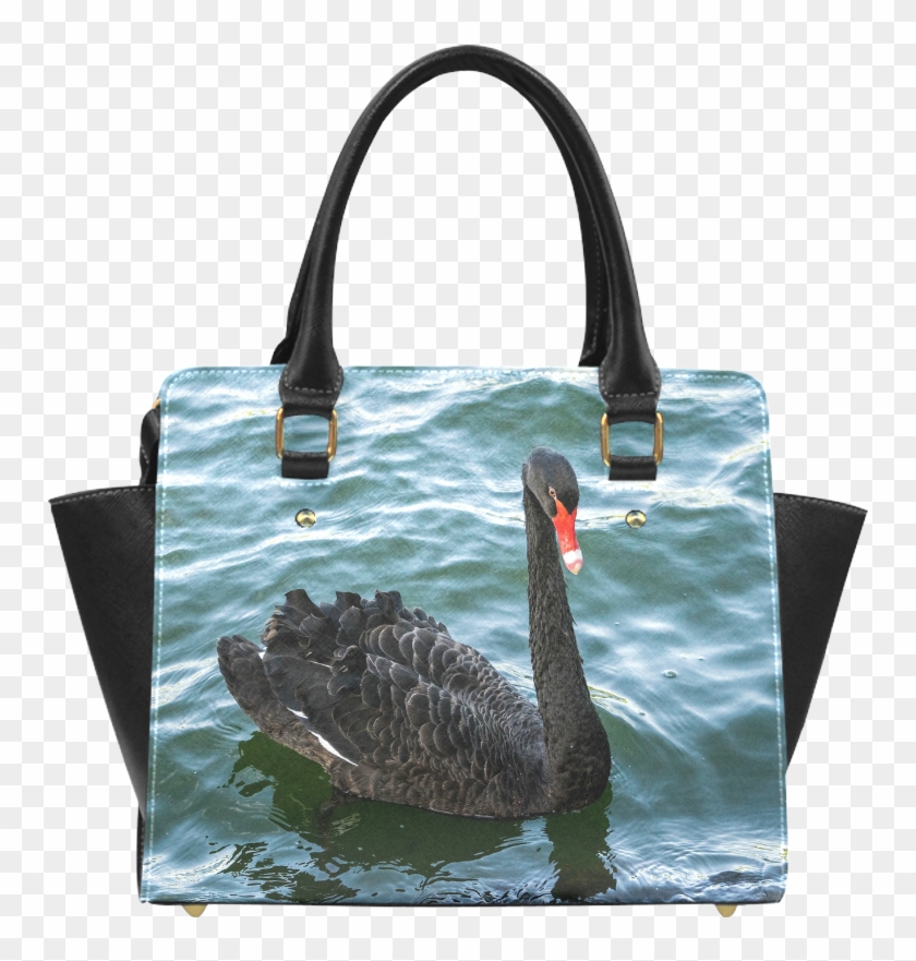 Peaceful Black Swan Classic Shoulder Handbag - Swans Clipart #5568202