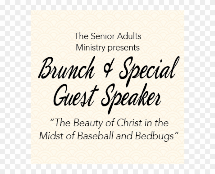 Senior Adults Brunch And Special Guest Speaker - Calligraphy Clipart