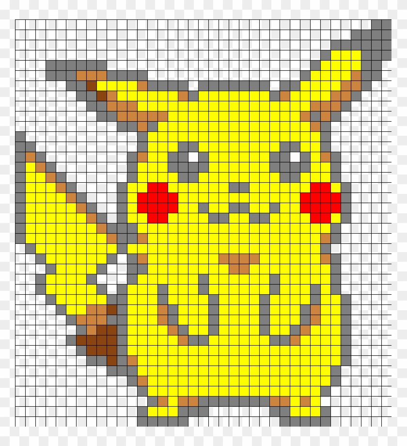 Pikachu Perler Bead Pattern / Bead Sprite - Pikachu Hama Pattern Clipart