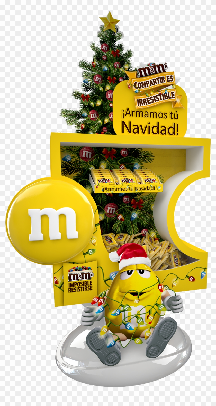 Floor Display M&m Navidad / Halloween On Behance - Christmas Ornament Clipart #5569458