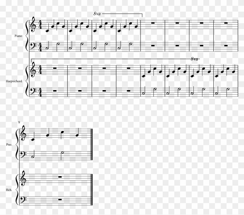 Ottava Appear Incorrect - Sheet Music Clipart #5569617