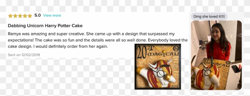 Unicorn Dabbing Harry Potter Cake For 22nd Birthday - Cartoon Clipart