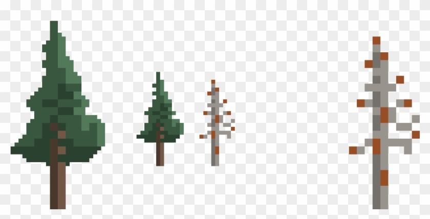Living Burnt - Pixel Art Burnt Trees Clipart