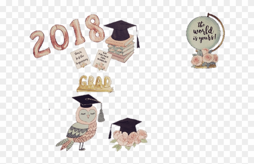 #shabbychic #sticker #graduation #vector #watercolor - Graduation Clipart #5571855